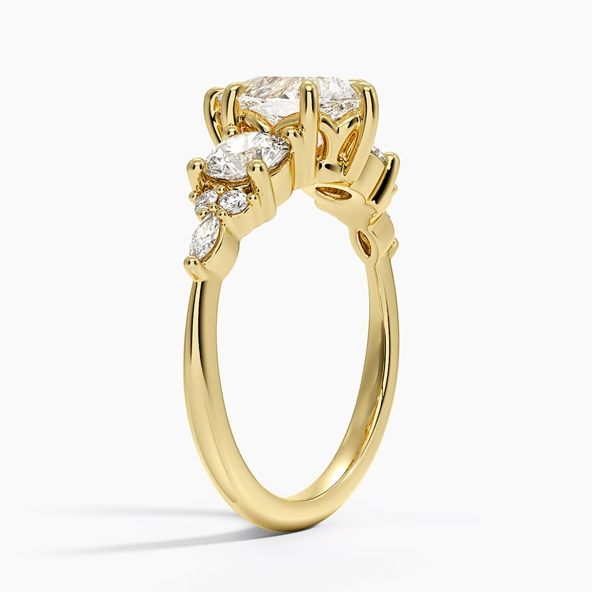 1 1/4 CT Lab Grown Diamond Pear Cut Cluster Engagement Ring