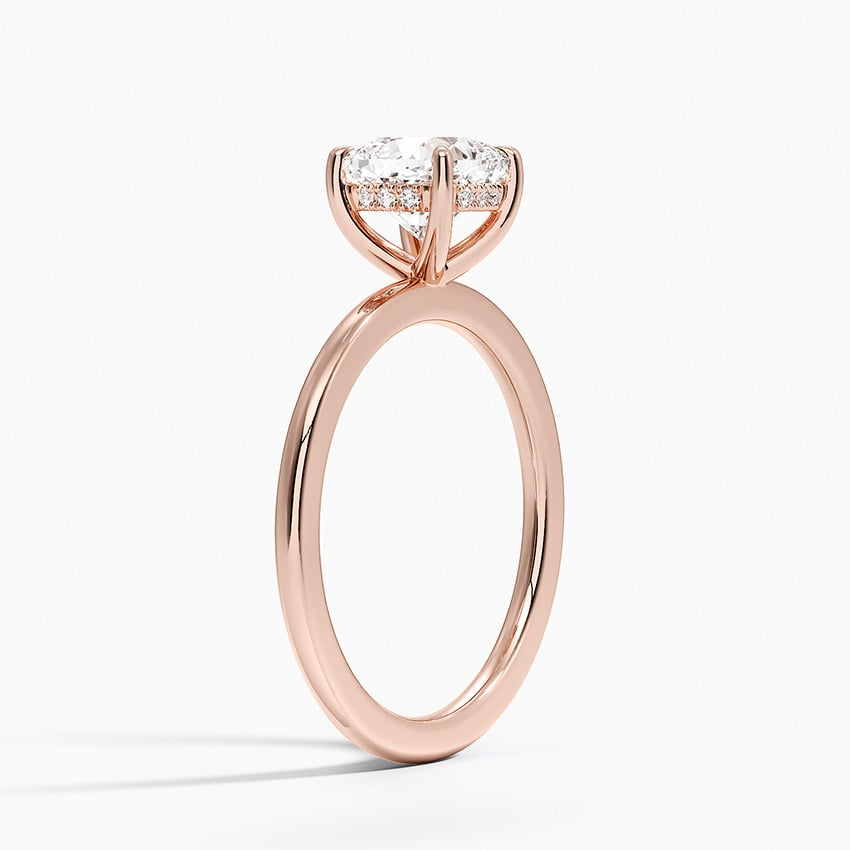 1 1/2 CT Lab Grown Diamond Hidden Halo Solitaire Ring