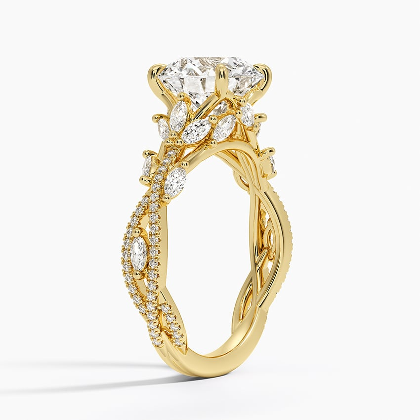 2 1/2 CT Lab Grown Diamond Cluster Engagement Ring
