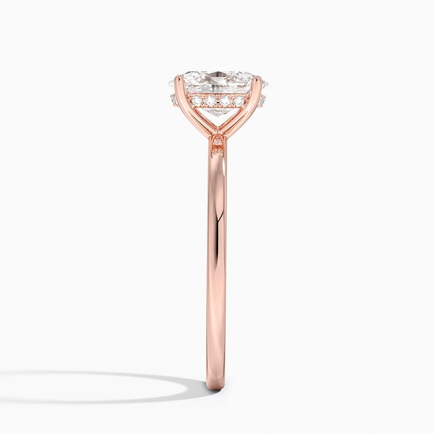 1 1/4 CT Lab Grown Diamond Hidden Halo Solitaire Engagement Ring