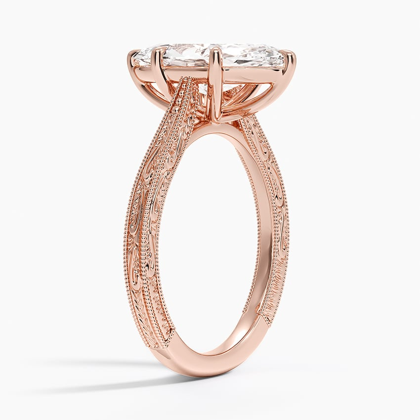 2 1/2 CT Marquise Cut Lab Grown Diamond Milgrian Ring