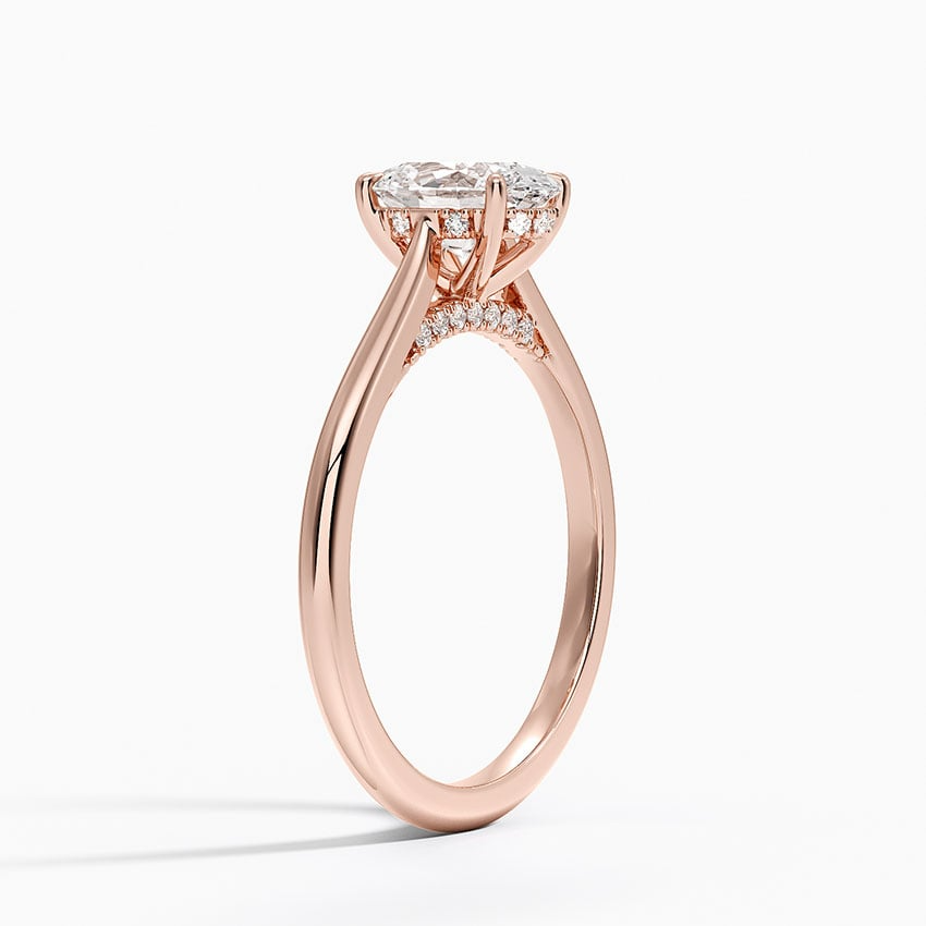 1 CT Lab Grown Diamond Solid Gold Engagement Ring
