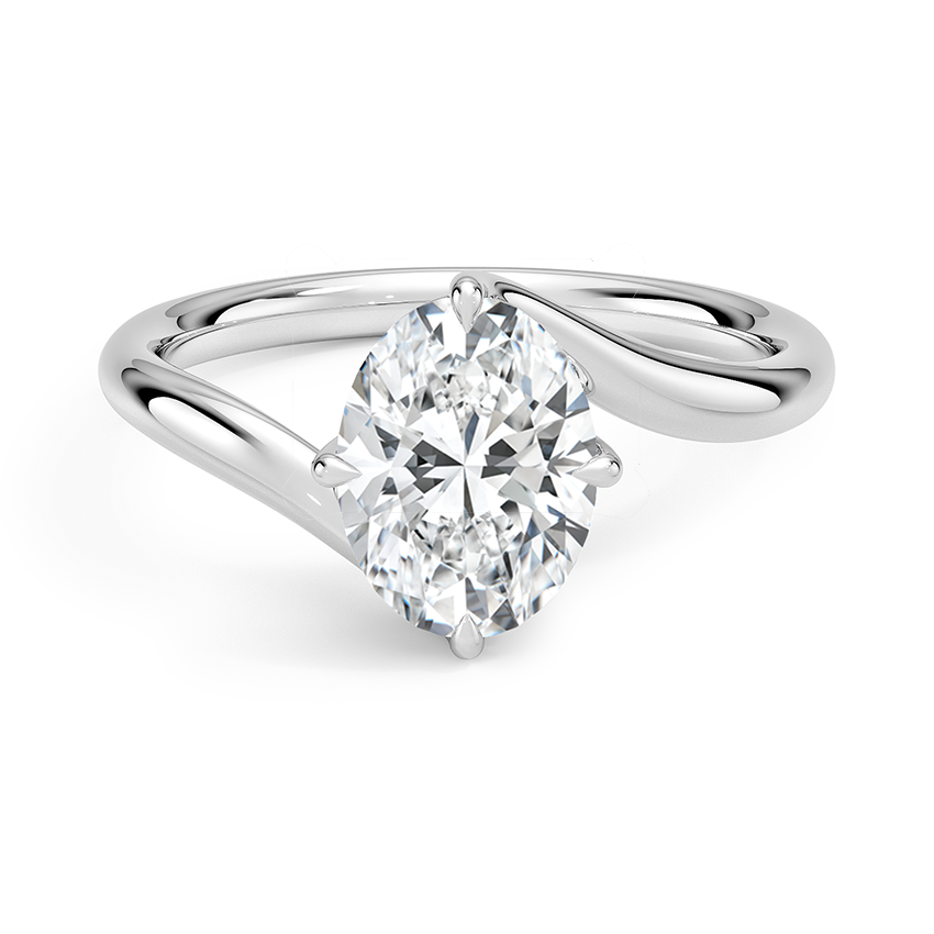 1 1/2 CT Bypass Sank Lab Grown Diamond Oval Cut Ring