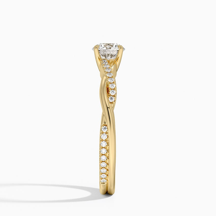 1/2 CT Lab Grown Diamond Twisted Band Half Eternity Ring