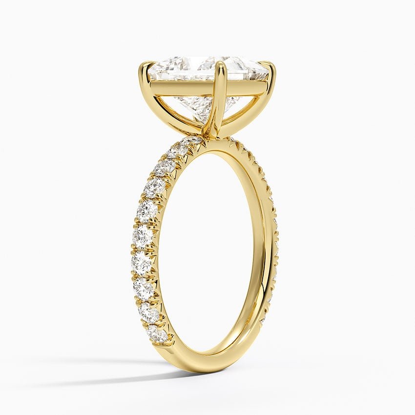 2 1/2 CT Lab Grown Diamond 3/4 Eternity Engagement Ring