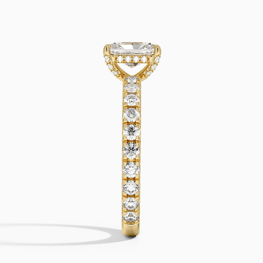 1 CT Emerald 3/4 Eternity Lab Grown Diamond Ring