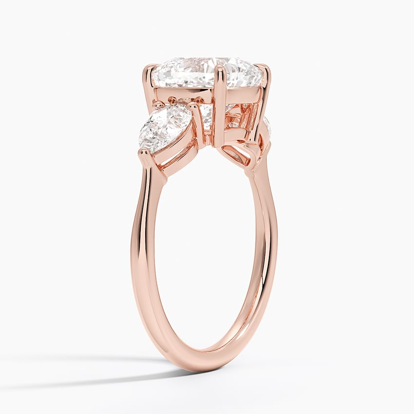 2 1/2 CT Lab Grown Diamond 3 stone Engagement Ring