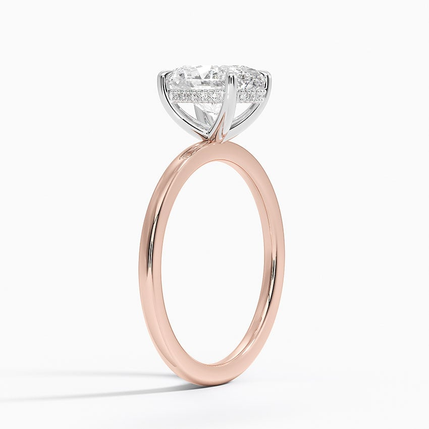 1 1/2 CT Lab Grown Diamond Two Ton Solitaire Engagement Ring