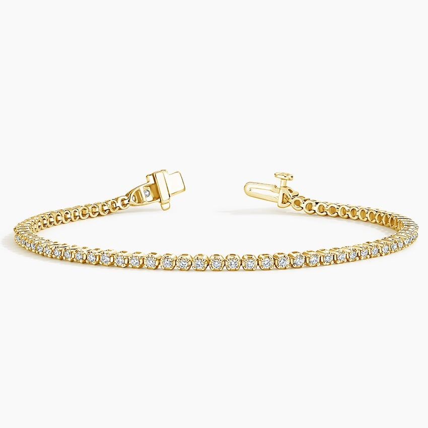 7 inch Minimalist Lab Grown Diamond Bracelet Set