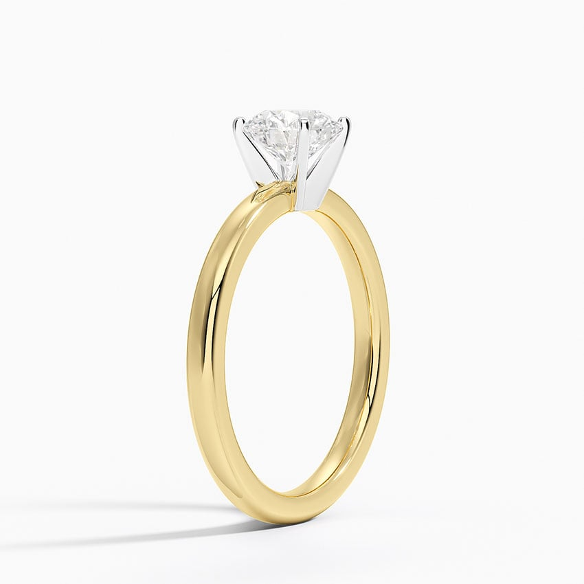 3/4 CT Two Ton 18k White Gold Lab Grown Diamond Solitaire Ring