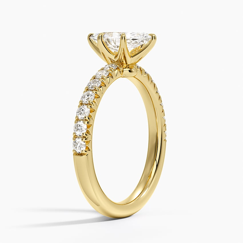 1 CT Lab Grown Diamond Half Eternity Marquise Solitaire Ring