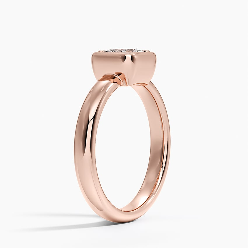 1/2 CT Lab Grown Diamond Bezel Set Solitaire Engagement Ring