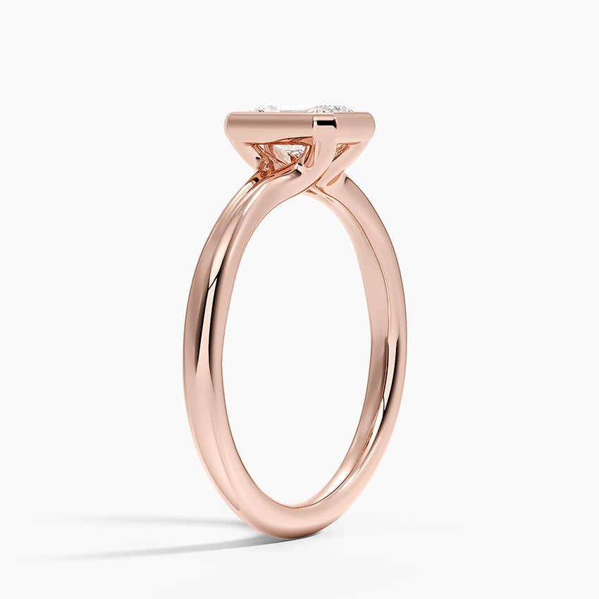 3/4 CT Radiant Cut Lab Grown Diamond Bezel Solitaire Ring