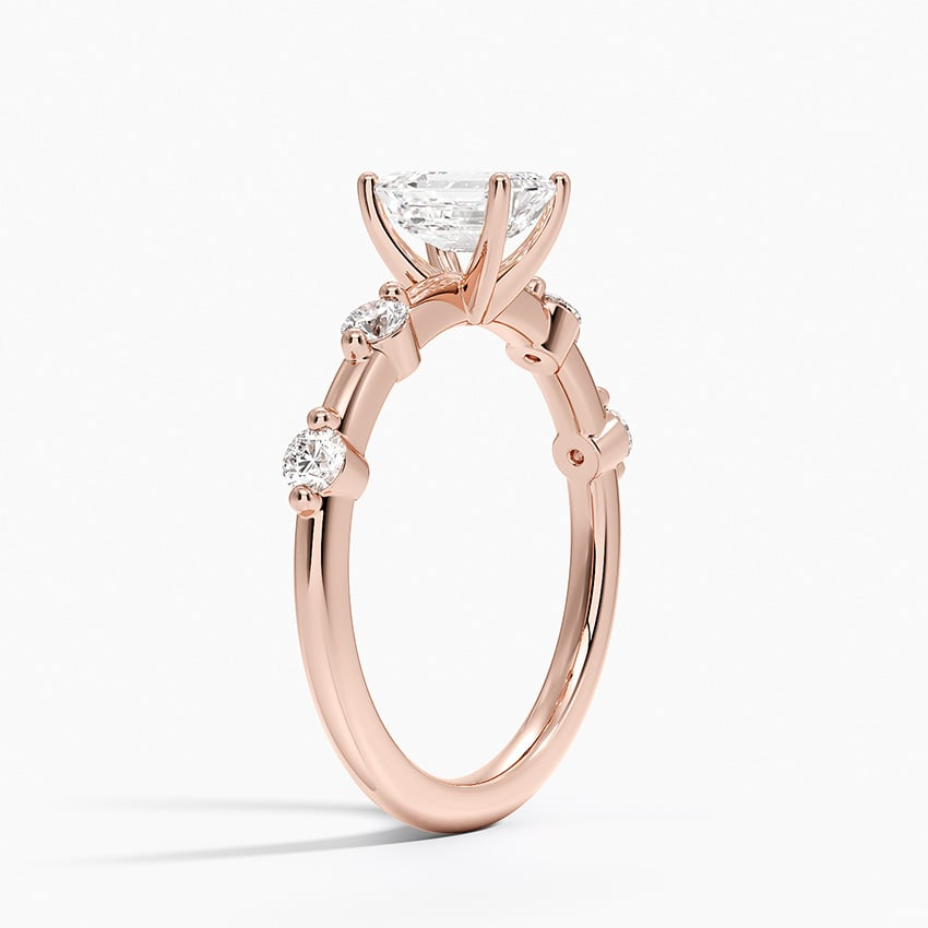 3/4 CT Emerald Cut Lab Grown Diamond 18K Gold Ring