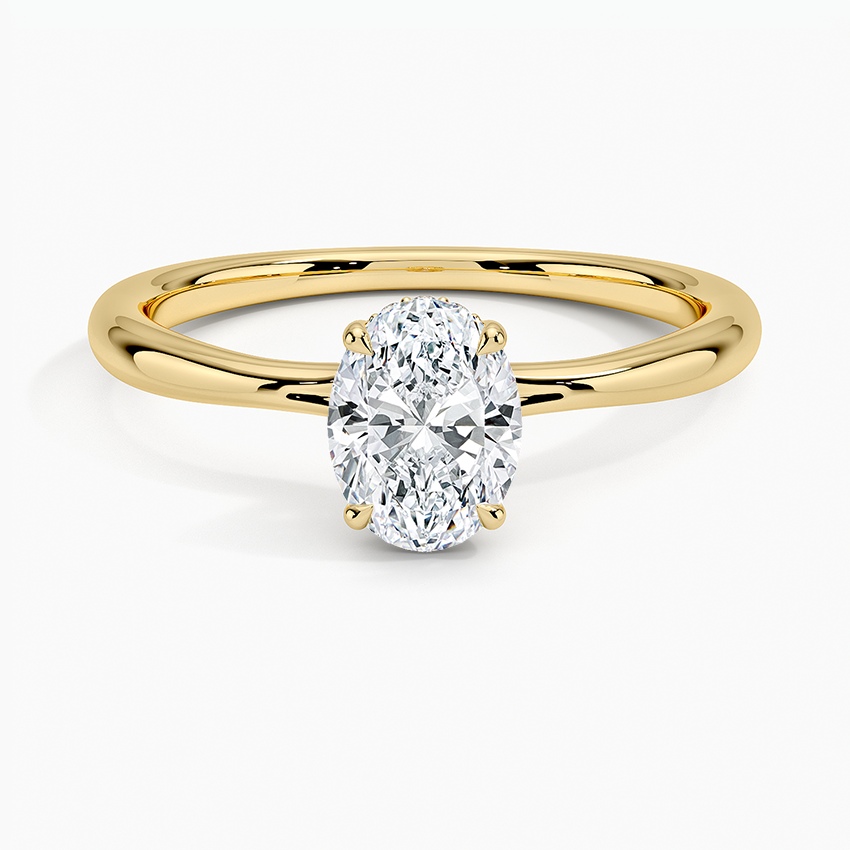 3/4 CT Oval Cut Hidden Halo Labgrown Diamond Ring