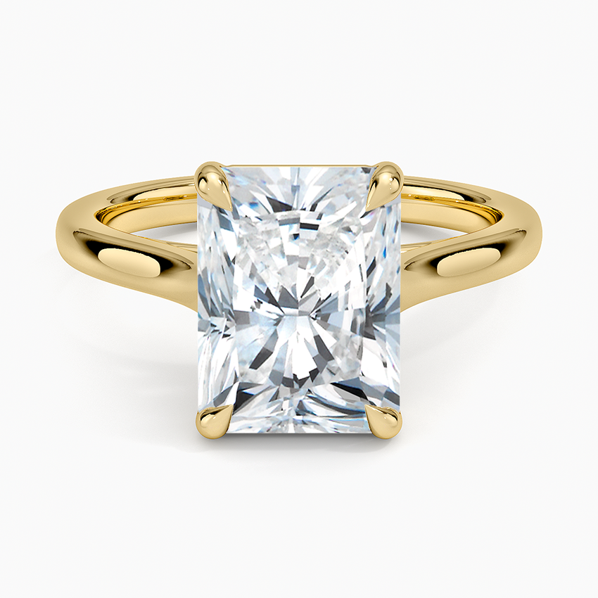 3 CT Lab Grown Diamond Radiant Cut Solitaire Engagemet Ring