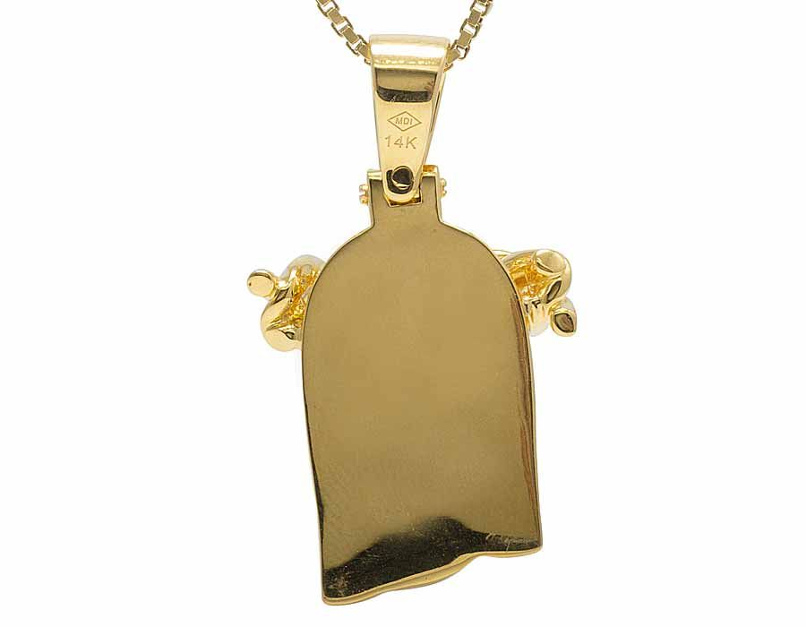 1.35 CTW Yellow Gold Lab Grown Diamond Jesus Pendant