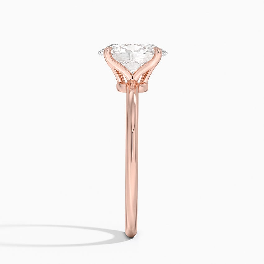 1 1/2 CT 1.5mm Ring Lab Grown Diamond Yellow Gold Solitaire Engagement Ring