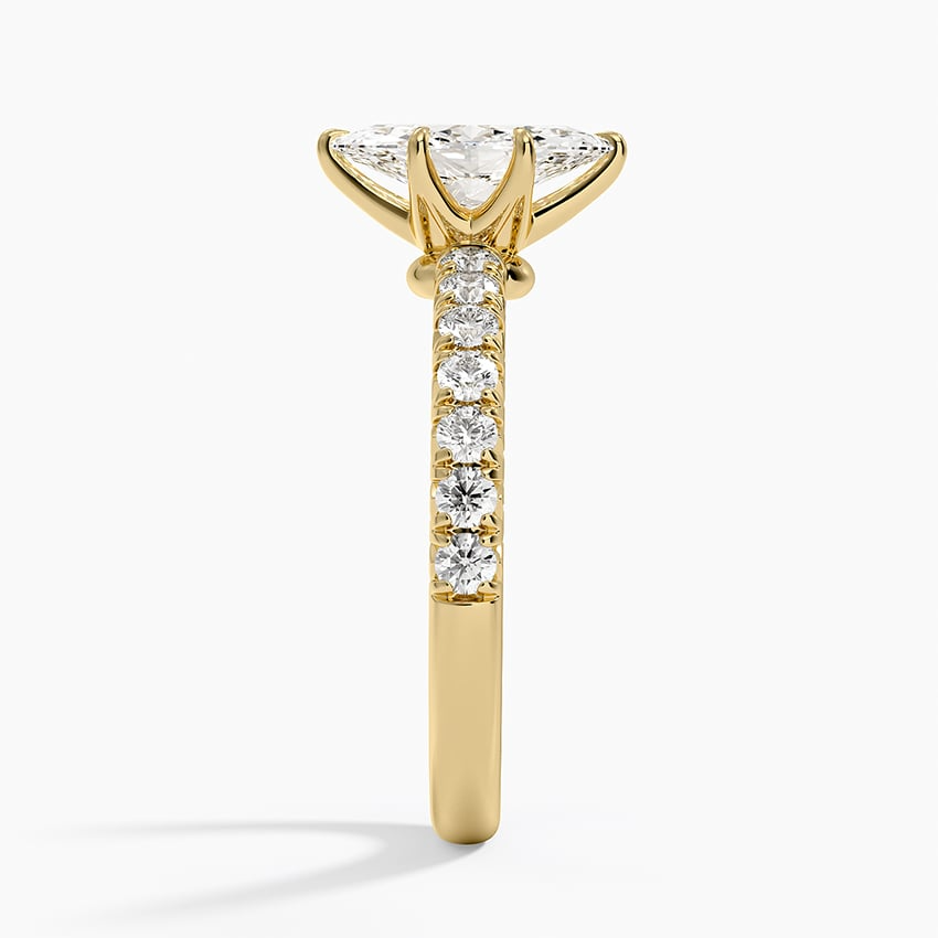 1 CT Lab Grown Diamond Half Eternity Marquise Solitaire Ring