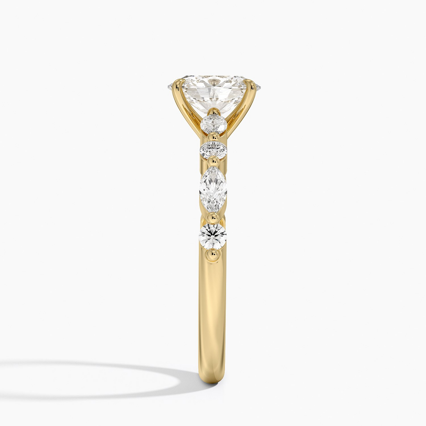 3/4 CT Halg Eternity Oval Lab Grown Diamond Engagement Ring