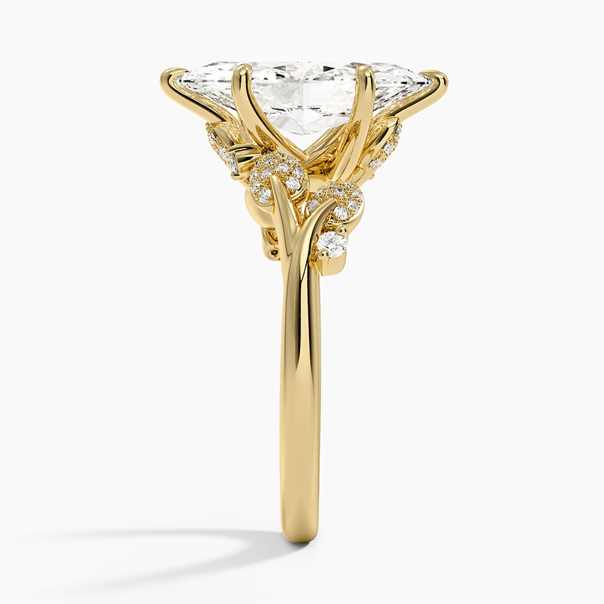 2 1/2 CT Marquise Cut Lab Grown Diamond Cluster Engagement Ring