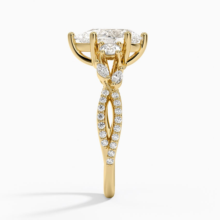 1 1/2 CT Pear Cut Lab Grown Diamond Engagement Ring