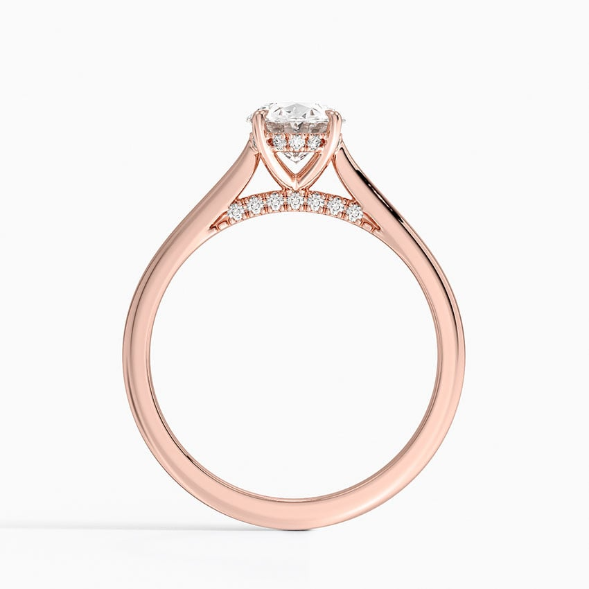 1 CT Lab Grown Diamond Solid Gold Engagement Ring