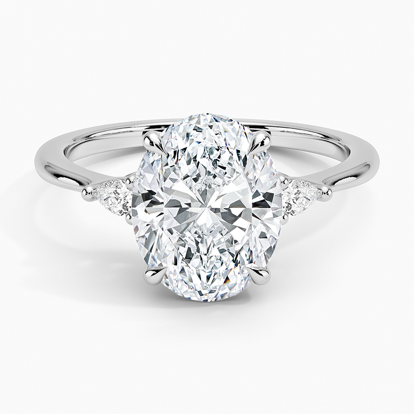 2 1/2 CT Oval Lab Grown Diamond Engagement Ring
