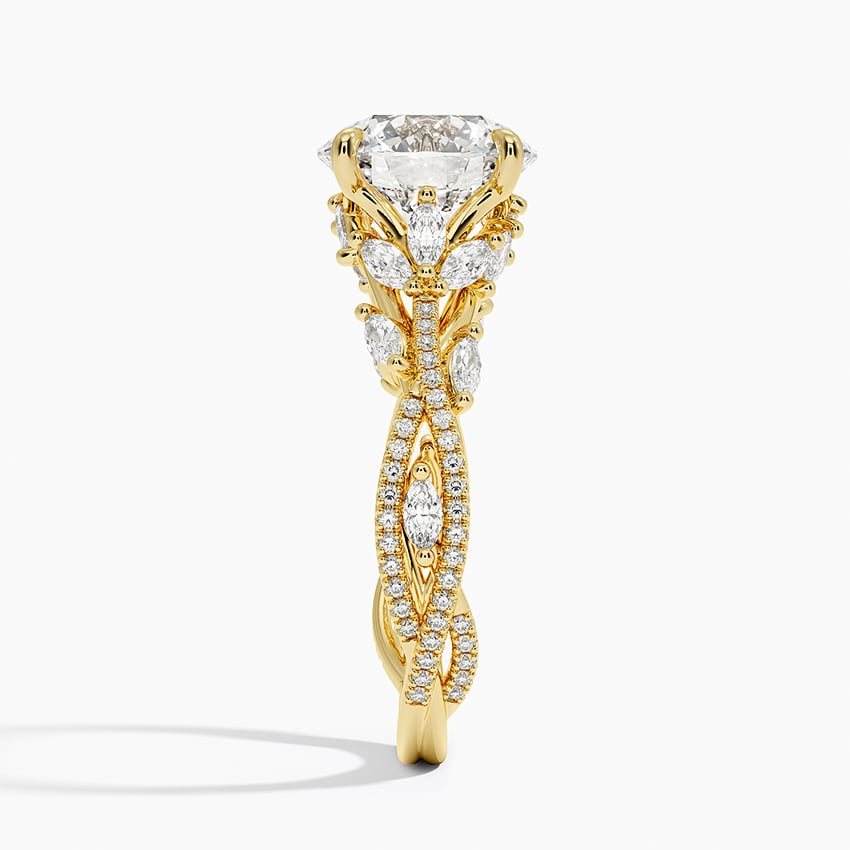 2 1/2 CT Lab Grown Diamond Cluster Engagement Ring