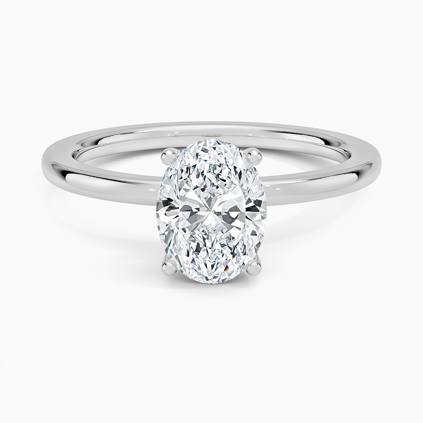 1 1/4 CT Lab Grown Diamond Hidden Halo Solitaire Engagement Ring