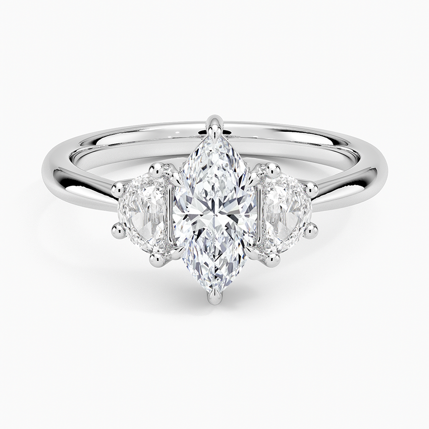 3/4 CT Lab Grown Diamond 3 Stone Engagement Ring