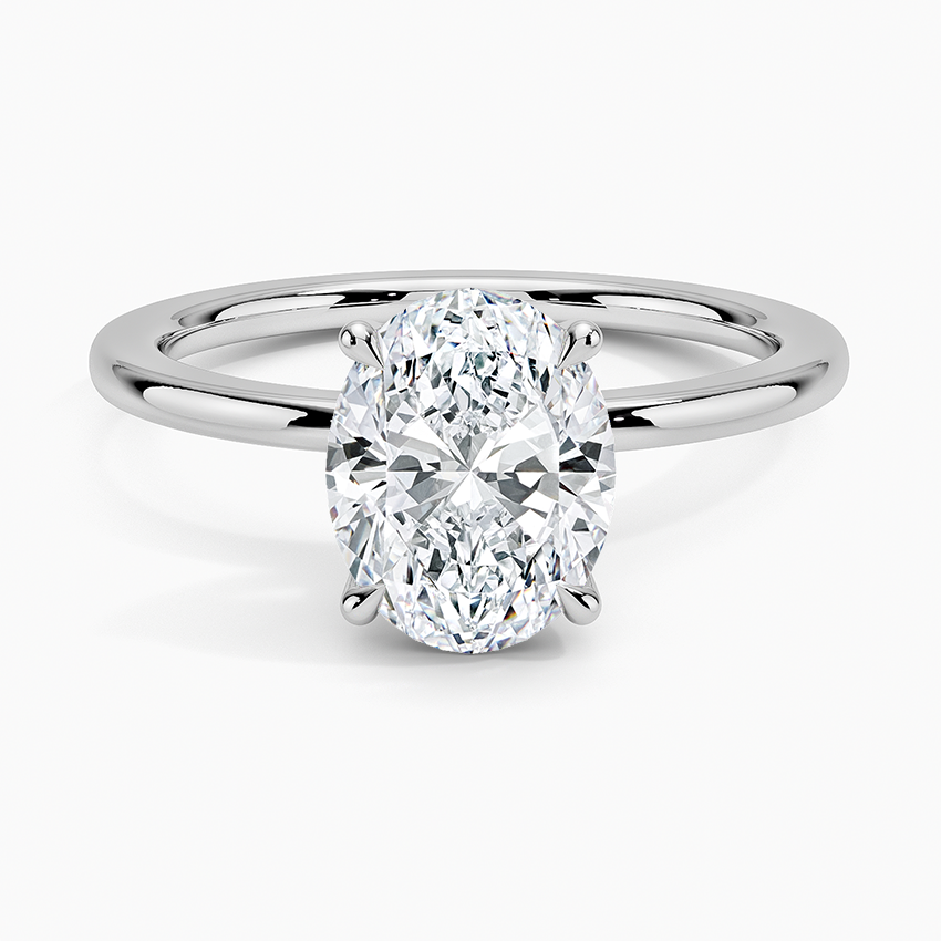 1 1/4 CT Oval Cut Lab Grown Diamond Solitaire Engagement Ring