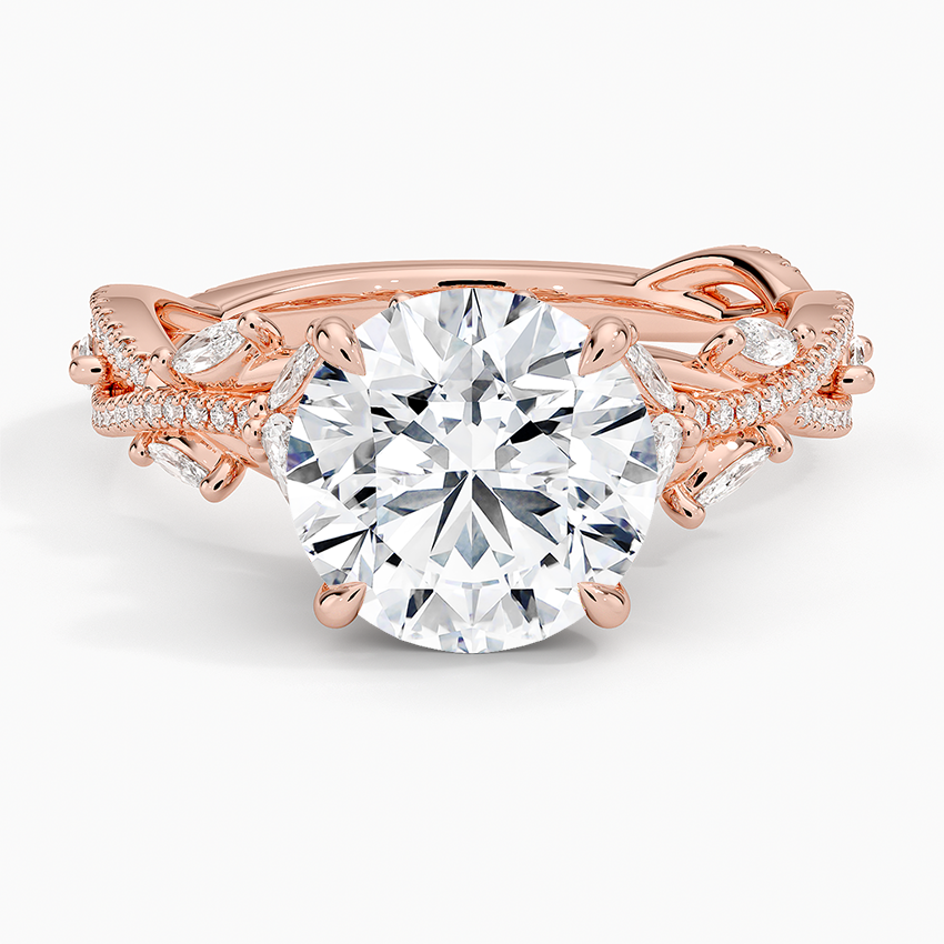 2 1/2 CT Lab Grown Diamond Cluster Engagement Ring