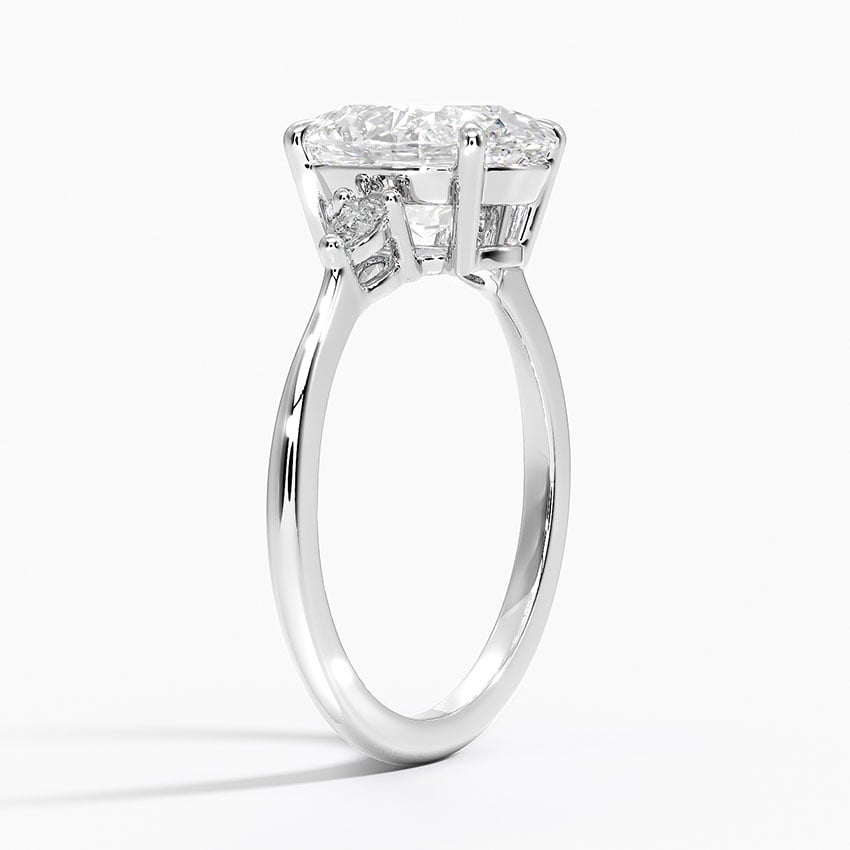 2 1/2 CT Oval Lab Grown Diamond Engagement Ring