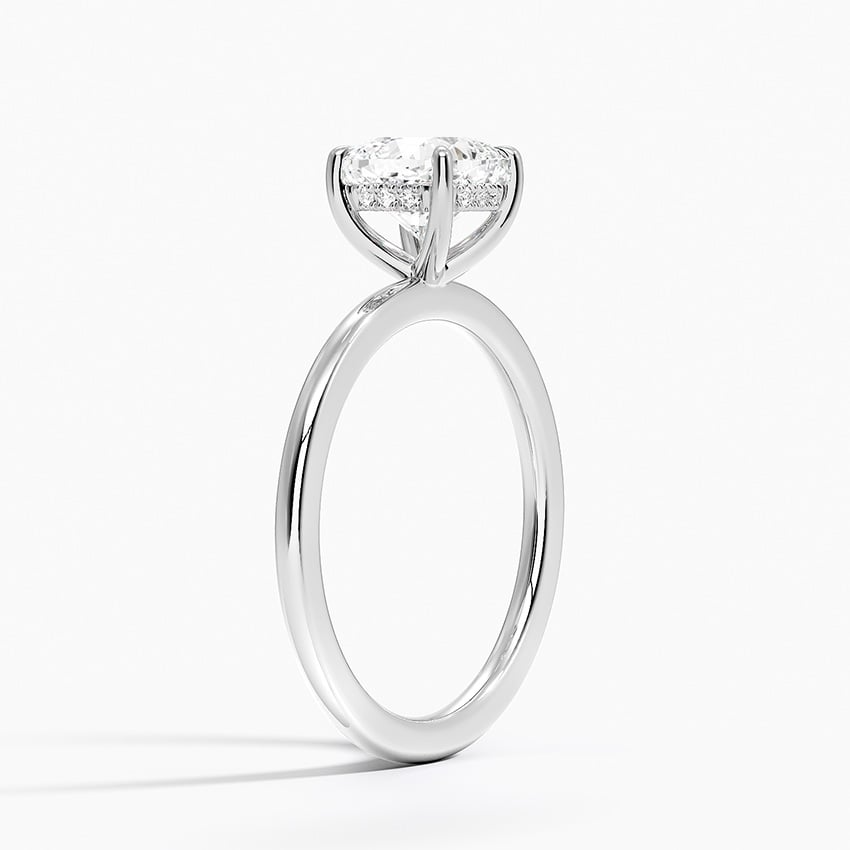 1 1/2 CT Lab Grown Diamond Hidden Halo Solitaire Ring