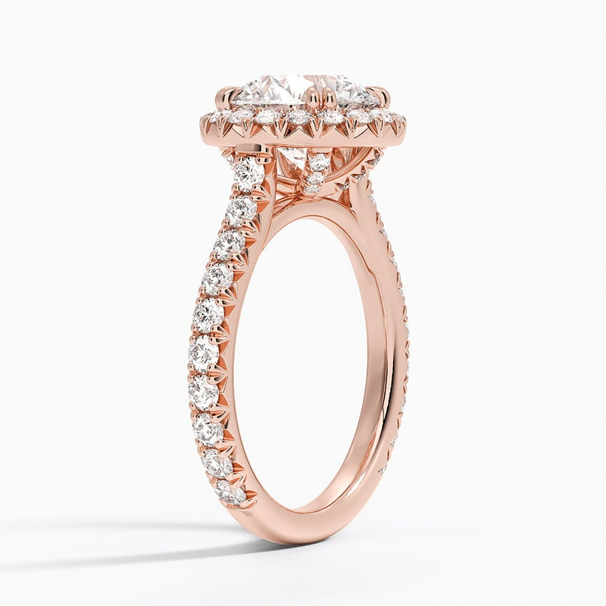 2 1/2 CT Lab Grown Diamond 3/4 Eternity Halo Ring