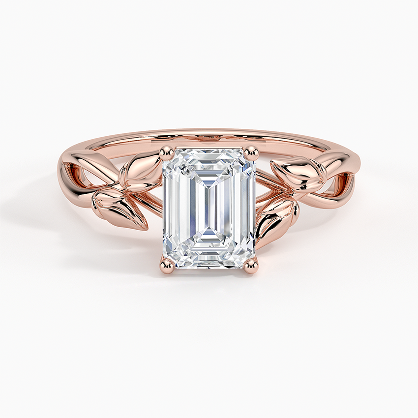 1 1/4 CT Emerald Lab Grown Diamond Solitaire Engagement Ring