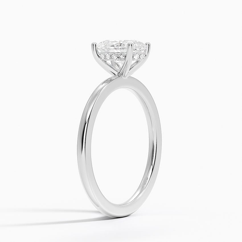 1 1/4 CT Lab Grown Diamond Hidden Halo Solitaire Engagement Ring