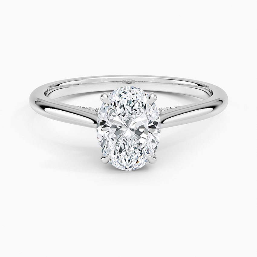 1 CT Lab Grown Diamond Solid Gold Engagement Ring