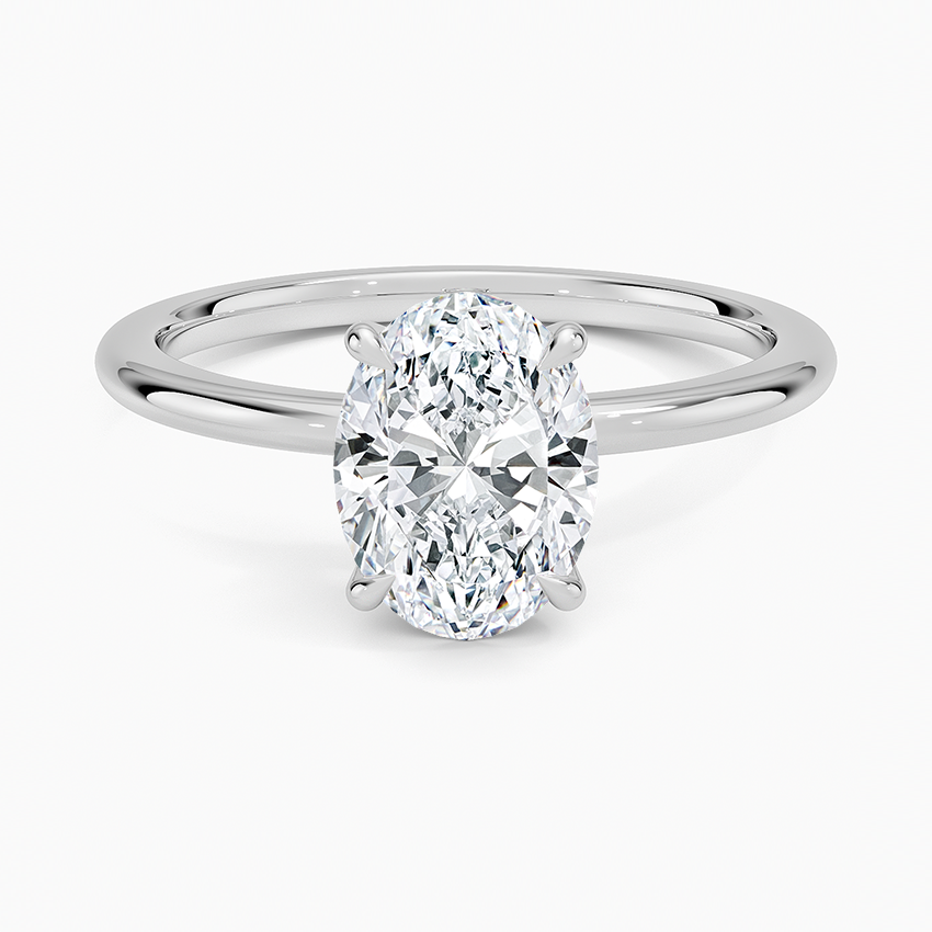 1 1/2 CT 1.5mm Ring Lab Grown Diamond Yellow Gold Solitaire Engagement Ring