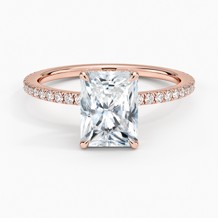 1 1/2 CT Radiant Cut Lab Grown Diamond Full Eterniy Ring