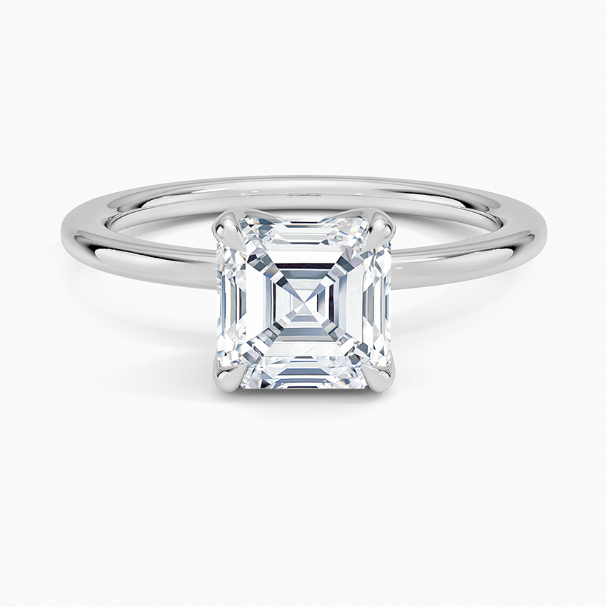 1 1/2 CT Asscher Cut Lab Grown Diamond Solitaire Ring