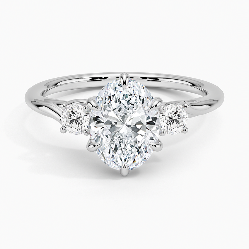 1 1/2 CT Lab Grown Diamond 3 Stone Engagement Ring