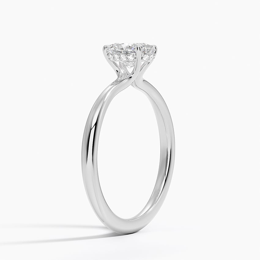 3/4 CT Oval Cut Hidden Halo Labgrown Diamond Ring