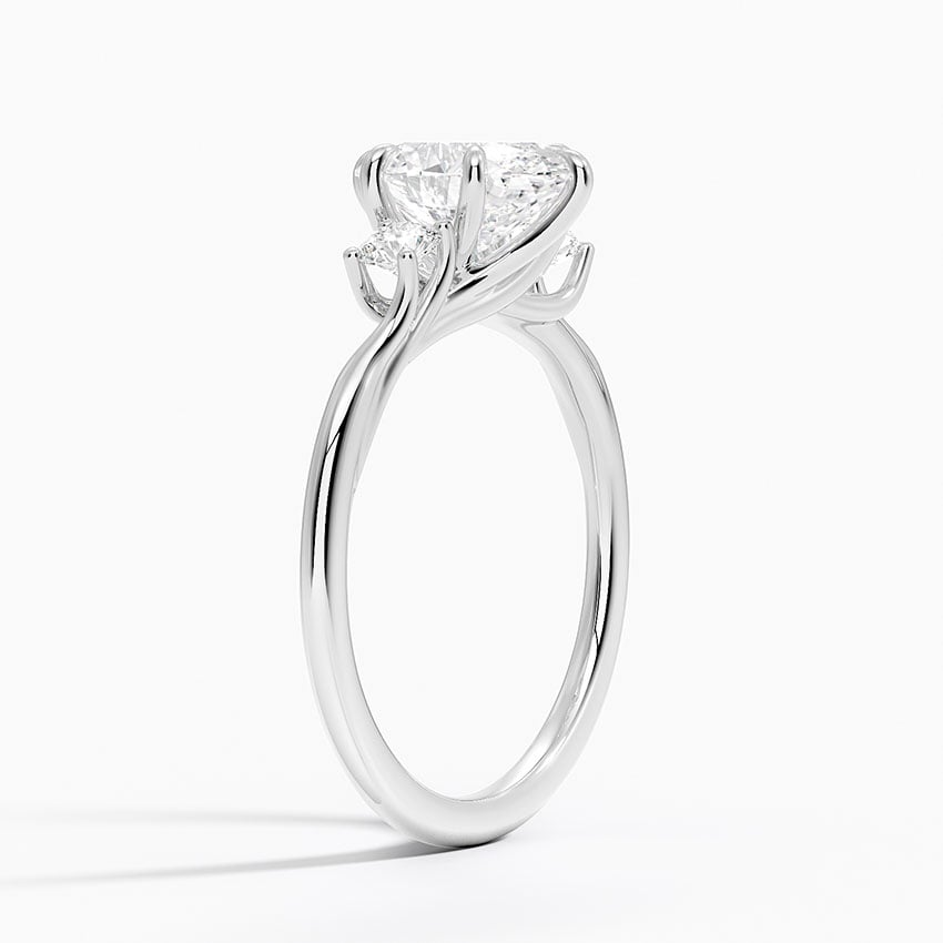 1 1/2 CT Lab Grown Diamond 3 Stone Engagement Ring
