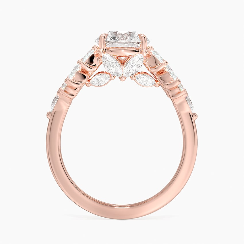 1 1/2 CT Lab Grown Diamond Cluster Engagament Ring