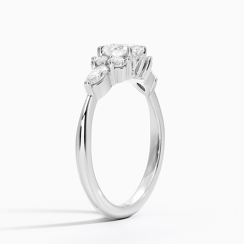 1/2 CT Lab Grown Diamond Cluster Engagement Ring