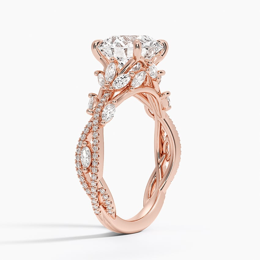 2 1/2 CT Lab Grown Diamond Cluster Engagement Ring
