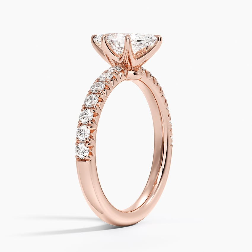 1 CT Lab Grown Diamond Half Eternity Marquise Solitaire Ring