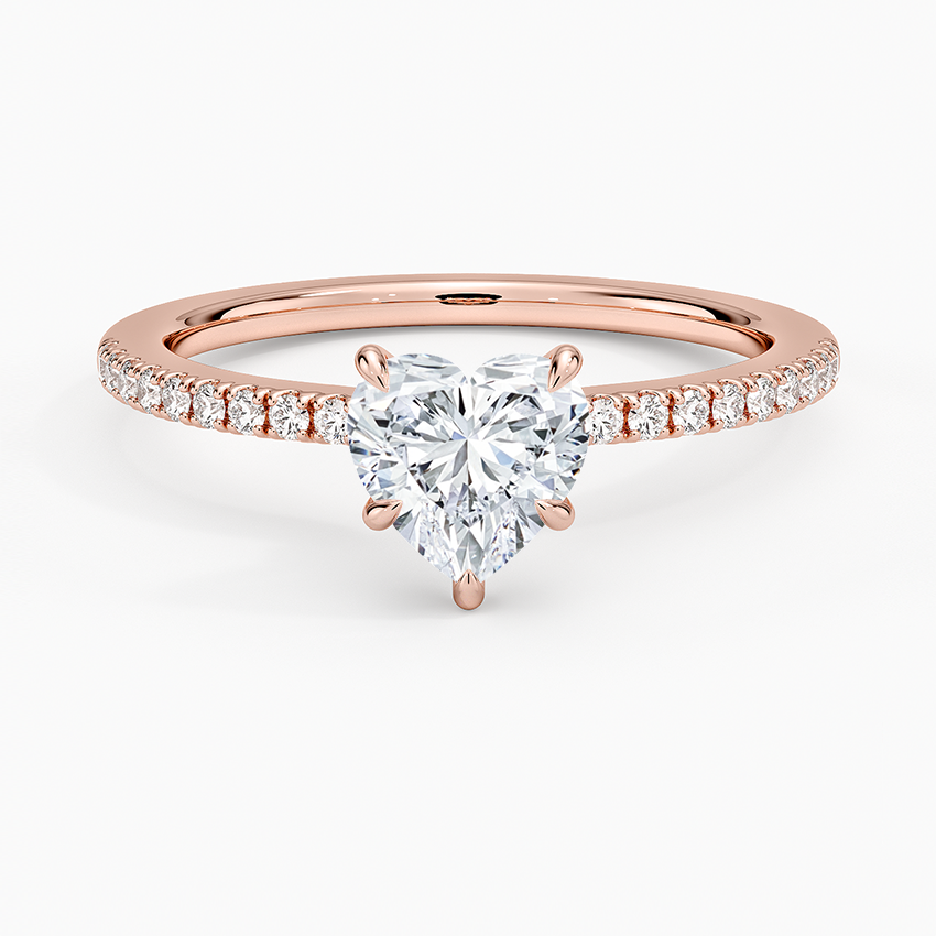 1 CT Lab Grown Diamond Half Eternity Hidden Halo Ring